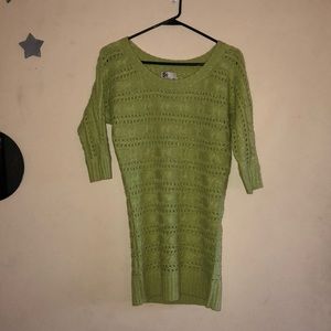 Lime green knit sweater